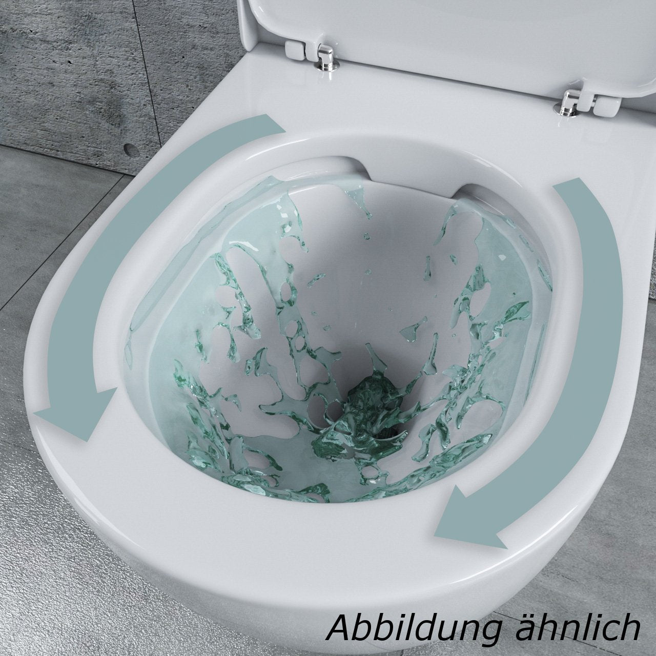KERABAD Stand WC mit Spülkasten komplett Set, Spülrandlos, Abgang senkrecht und waagerecht, WC-Sitz aus Duroplast mit Absenkautomatik SoftClose-Funktion KB6003-U aus Keramik
