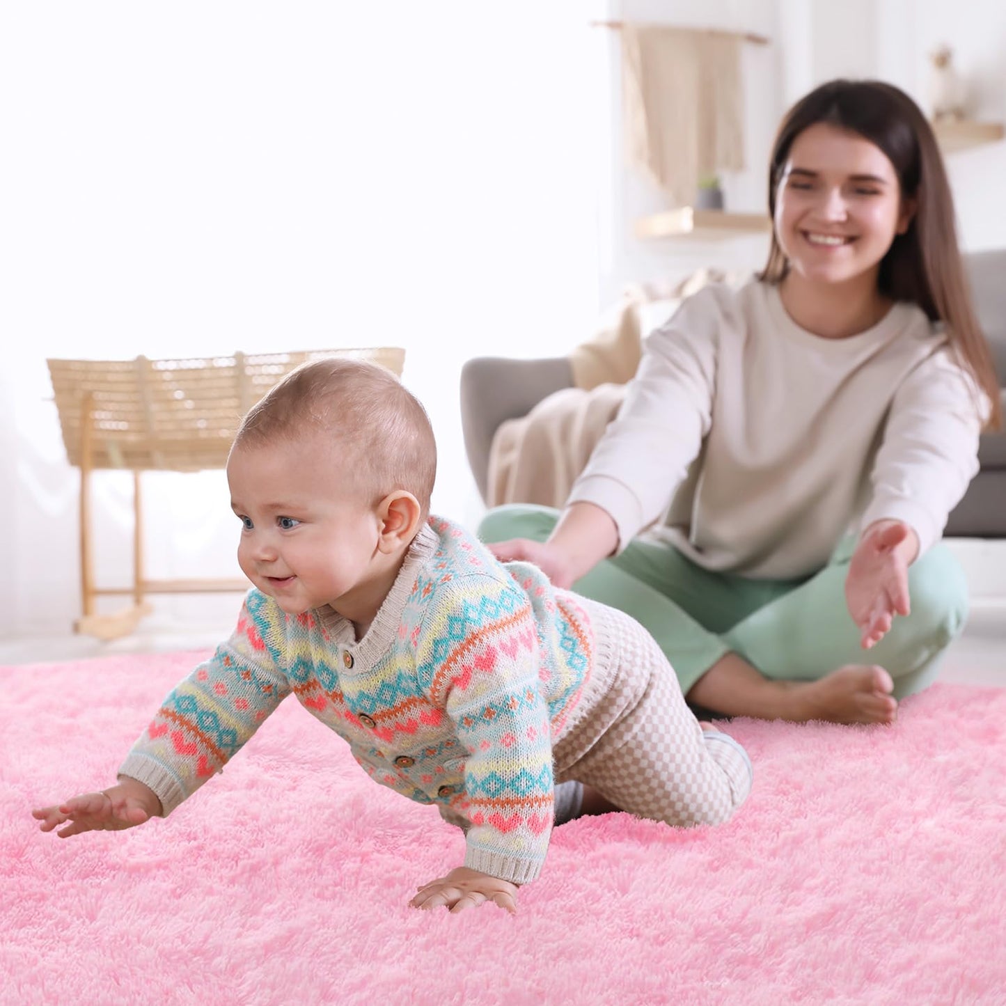XSIVOD Fluffy High Pile Rug, Dark Grey, Washable Rug 140 x 200 cm, Living Room, Non-Slip Extra Large Rugs, Bedroom, Soft Modern Rugs, Mat Rugs for Children's Room