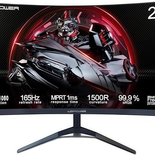 LC-POWER FHD Curved Monitor 32 Zoll, 165 Hz, 1920x1080, 1ms, 1500R und Freesync mit G-Sync-Kompatibilit, HDMI & DP, VESA, LC-M32-FHD-165-C-A