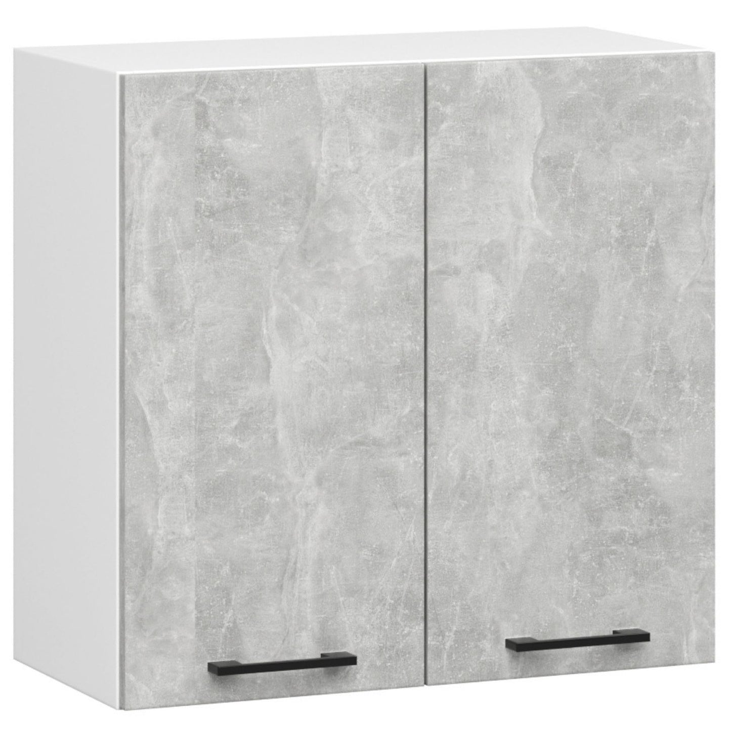 AKORD Küchenmöbel-Set OLIWIA 2.4m Modulares 240 cm 11 Türen 1 Schublade, Küche Komplett, Kitchen Cabinet Set, Küchenschränke, Standschränke, B240xH203xT46 cm, Beton & Beton