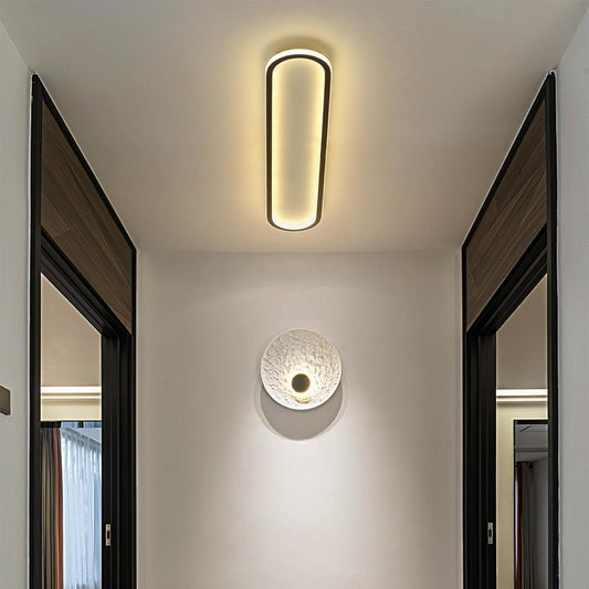 Mikeru LED Deckenleuchte ⌀60cm Rund- Moderne 6000K Kaltweiße Licht Deckenlampe - Schwarz Acryl Wohnzimmer Deckenlampe für Schlafzimmer, Küche, Esszimmer - Energieeffiziente LED Beleuchtung