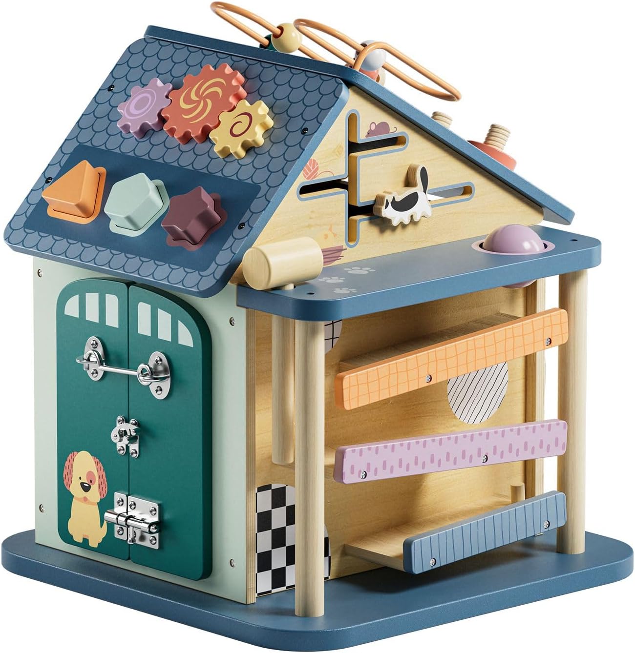 Topbright Activity House 12-in-1 (Promotes Fine Motor Skills from 18 Months, Colourful, 37 x 36 x 42 cm) 1211732023de0001