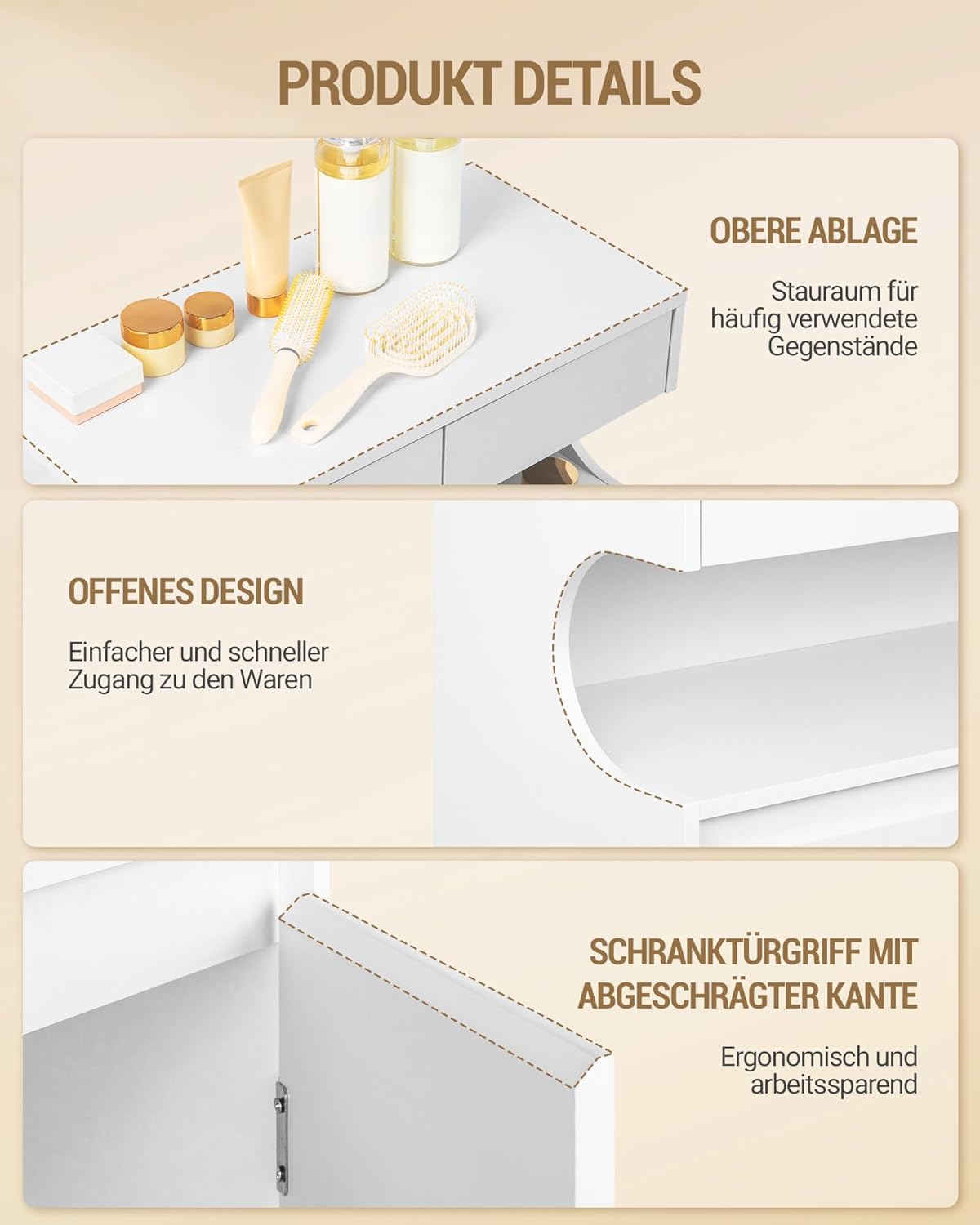 Hzuaneri SC63903X Bathroom Cabinet Storage Cabinet with 2 Drawers and 2 Doors Kitchen Cabinet Chest of Drawers Adjustable Shelf for Bathroom Drawing Room 30 × 60 × 90 cm White