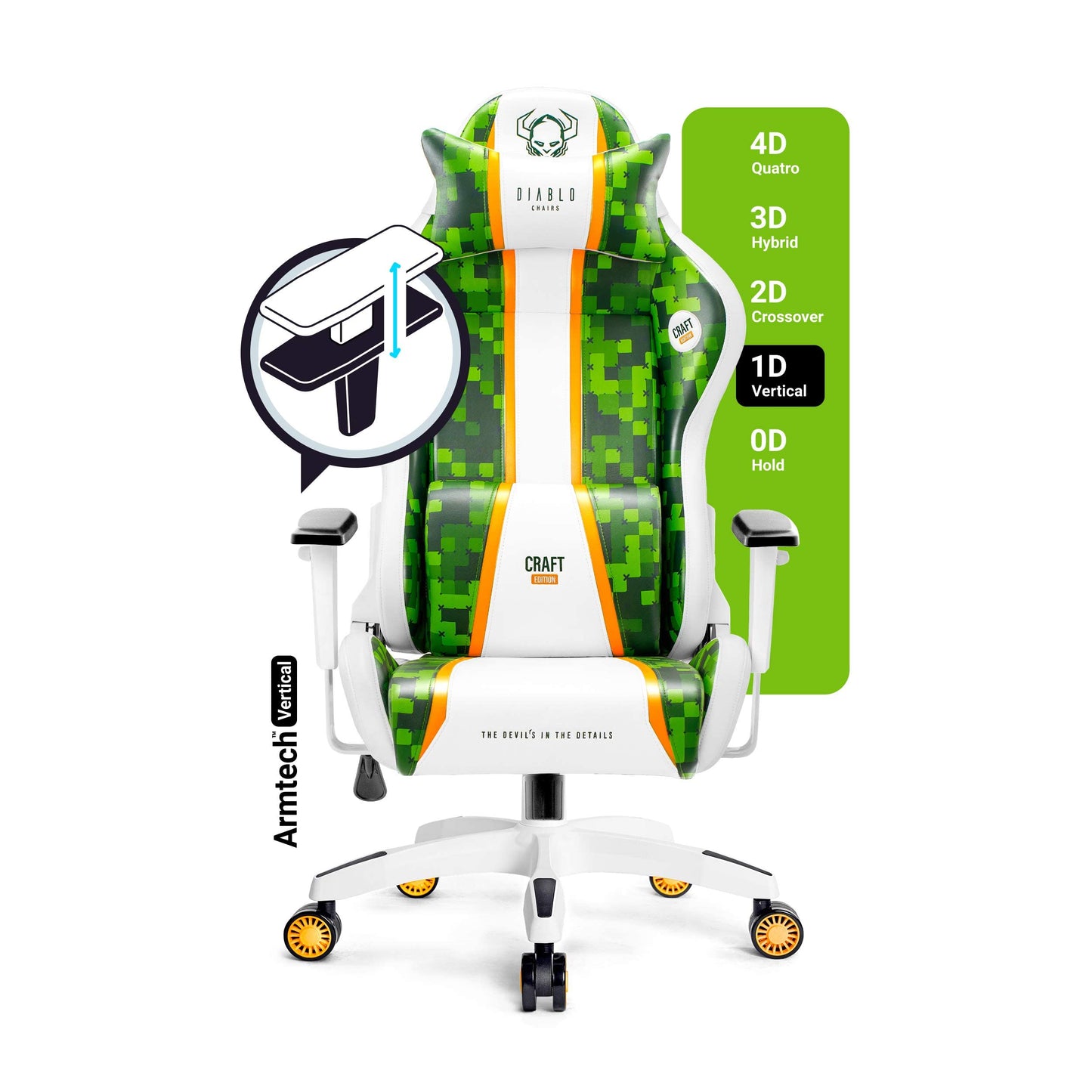 Diablo X-One 2.0 Gaming Stuhl Gamer Chair Bürostuhl Schreibtischstuhl Verstellbare Armlehnen Ergonomisches Design Nacken/-Lendenkissen Wippfunktion Aqua Blue Normal (L)