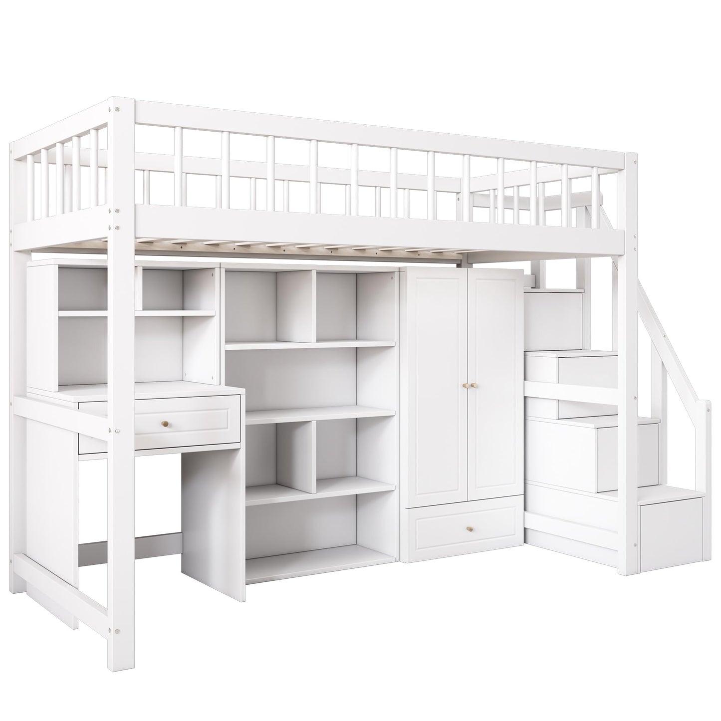 xixiworkshop Kinderbett 90x200cm Ausziehbett Bett mit Stauraum und USB-Steckdose/Mehreren Ablagefächern multifunktionales Jugendbett/Gästebett/Doppelbett mit Stauschrank Lattenrost,Ohne Matratze,Grau