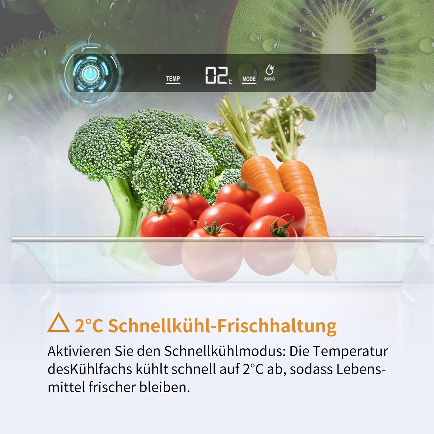 magictec Einbaukühlschrank mit Gefrierfach | 177 cm | 248L (186L/62L) | No Frost | Kühl-Gefrierkombination mit austauschbaren Türscharnieren | Inverterkompressor | Schnellkühlung | Geräuscharm