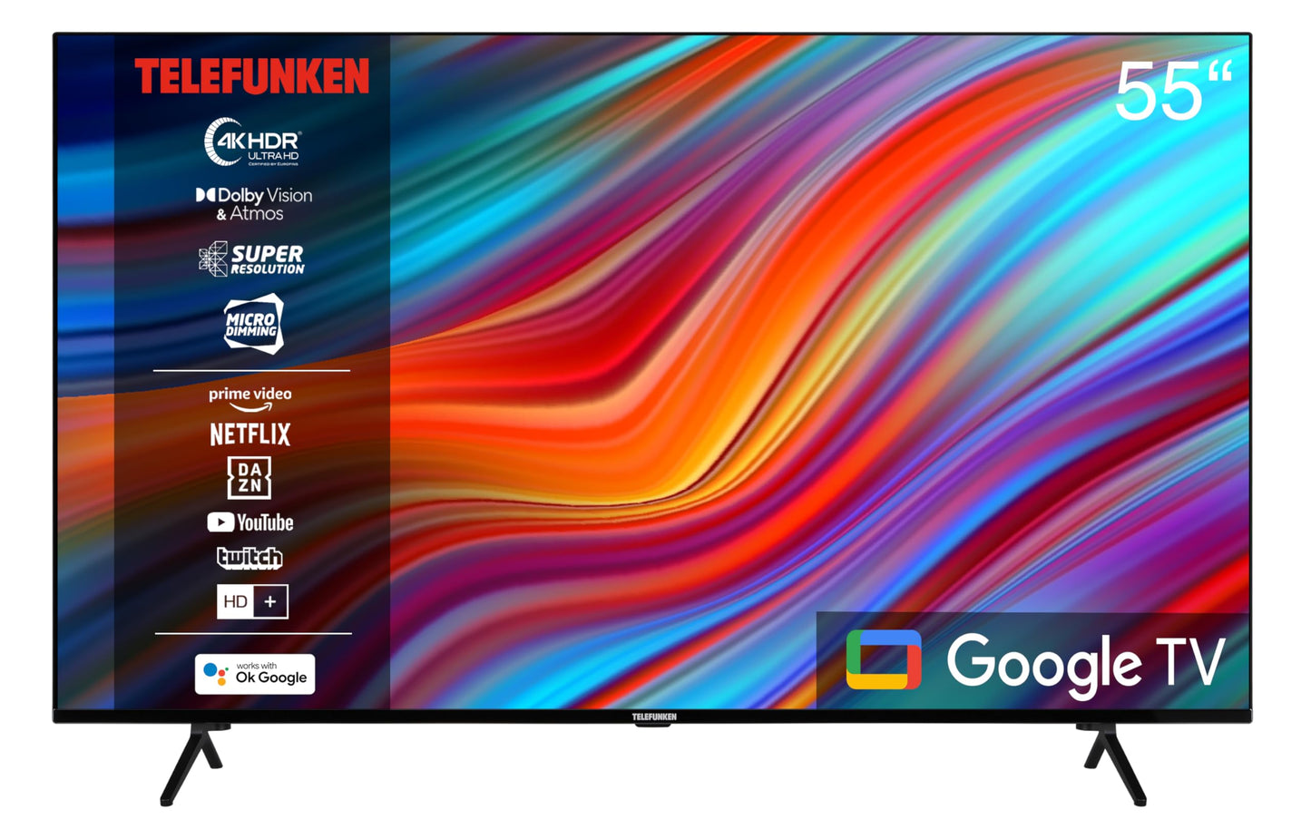 TELEFUNKEN QLED TV 32 Inch TV Full HD Android Smart TV (HDR, Triple Tuner, Bluetooth) QF32AN750S