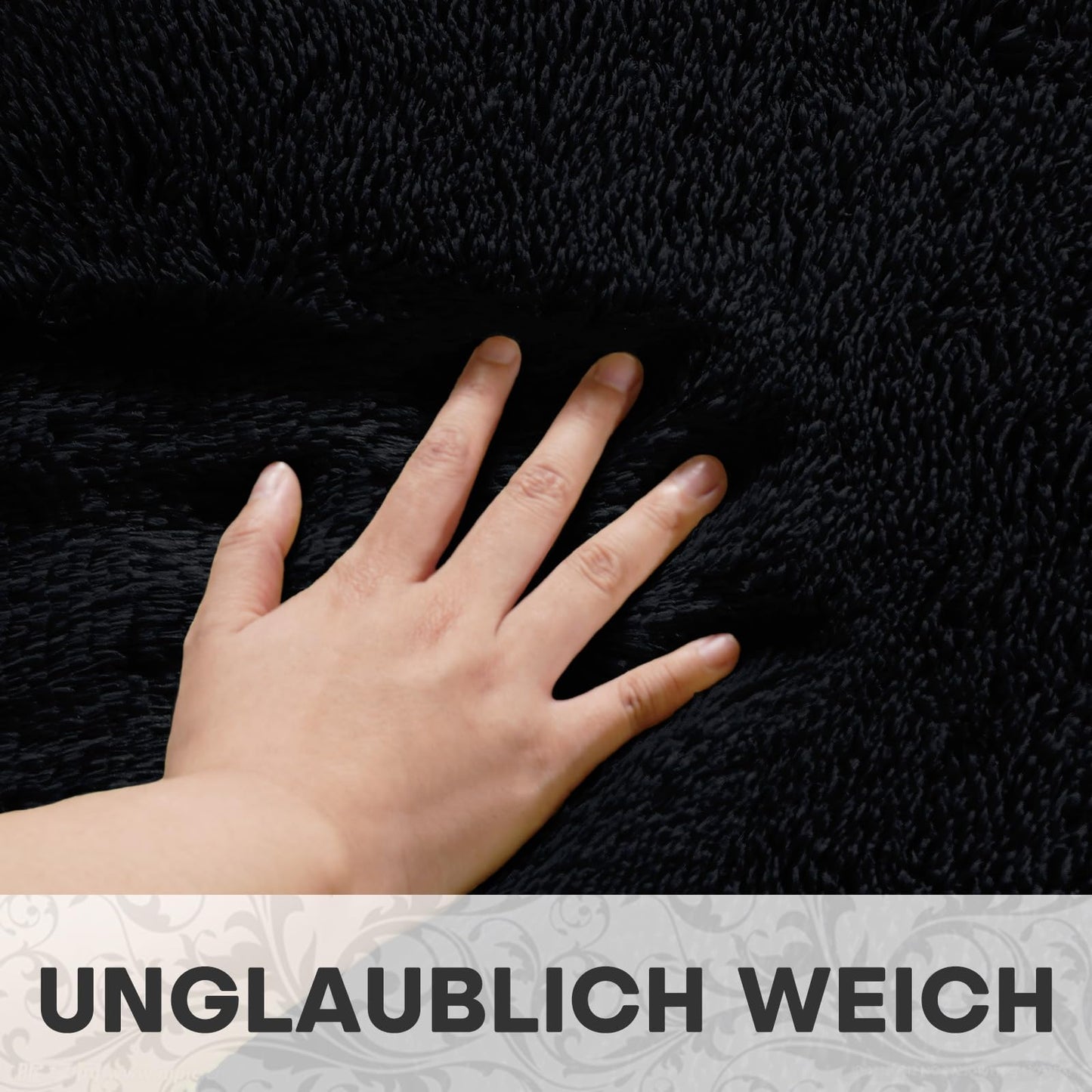XSIVOD Fluffy High Pile Rug, Dark Grey, Washable Rug 140 x 200 cm, Living Room, Non-Slip Extra Large Rugs, Bedroom, Soft Modern Rugs, Mat Rugs for Children's Room