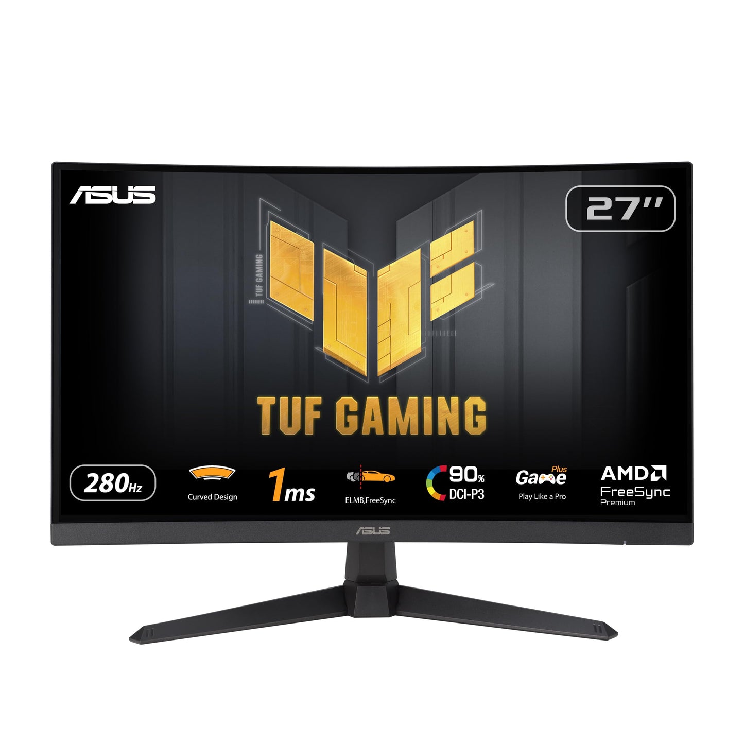 ASUS TUF Gaming VG34VQL1B, 34 Inch UWQHD Curved Monitor, 165 Hz, 1 ms MPRT, FreeSync Premium, DisplayHDR 400, VA Panel, 21:9, 3440 x 1440, DisplayPort, HDMI, USB, Ergonomic, Black