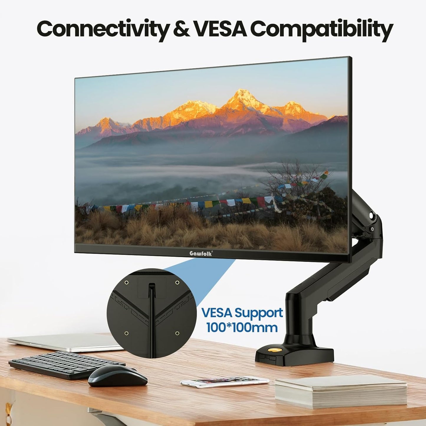 Gawfolk 32 Zoll Curved Gaming Monitor 180HZ / 165Hz / 144hz PC Bildschirm Full HD 1080P, Rahmenloses 1800R Gebogenes Computerbildschirm mit FreeSync und Eye Care Technologie, unterstützt VESA