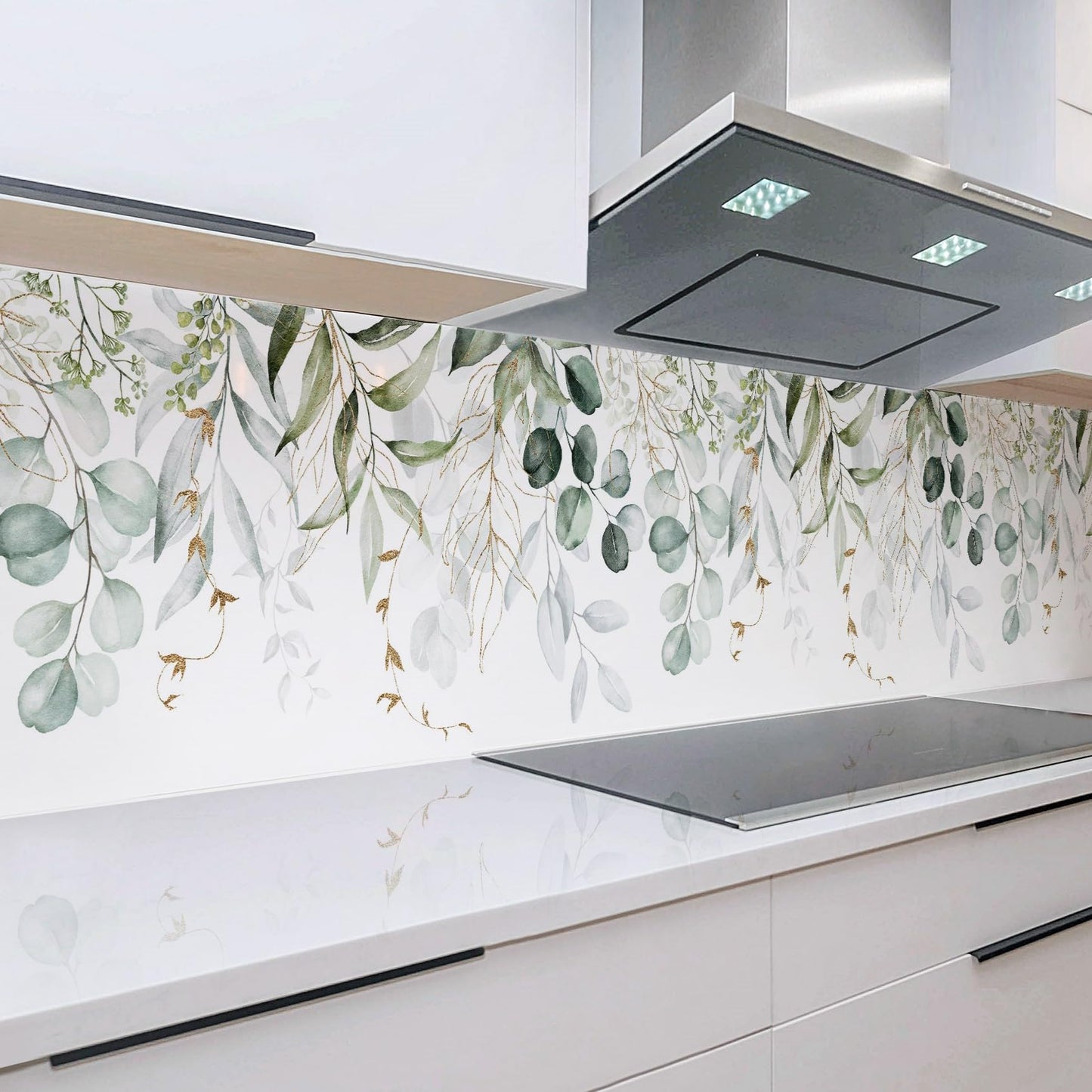Rodnik Kitchen Splashback, Robust ABS Plastic Monolith Panel in Deluxe Quality, Direct Print, Choice of Motifs (Ice Cubes and Cherries)