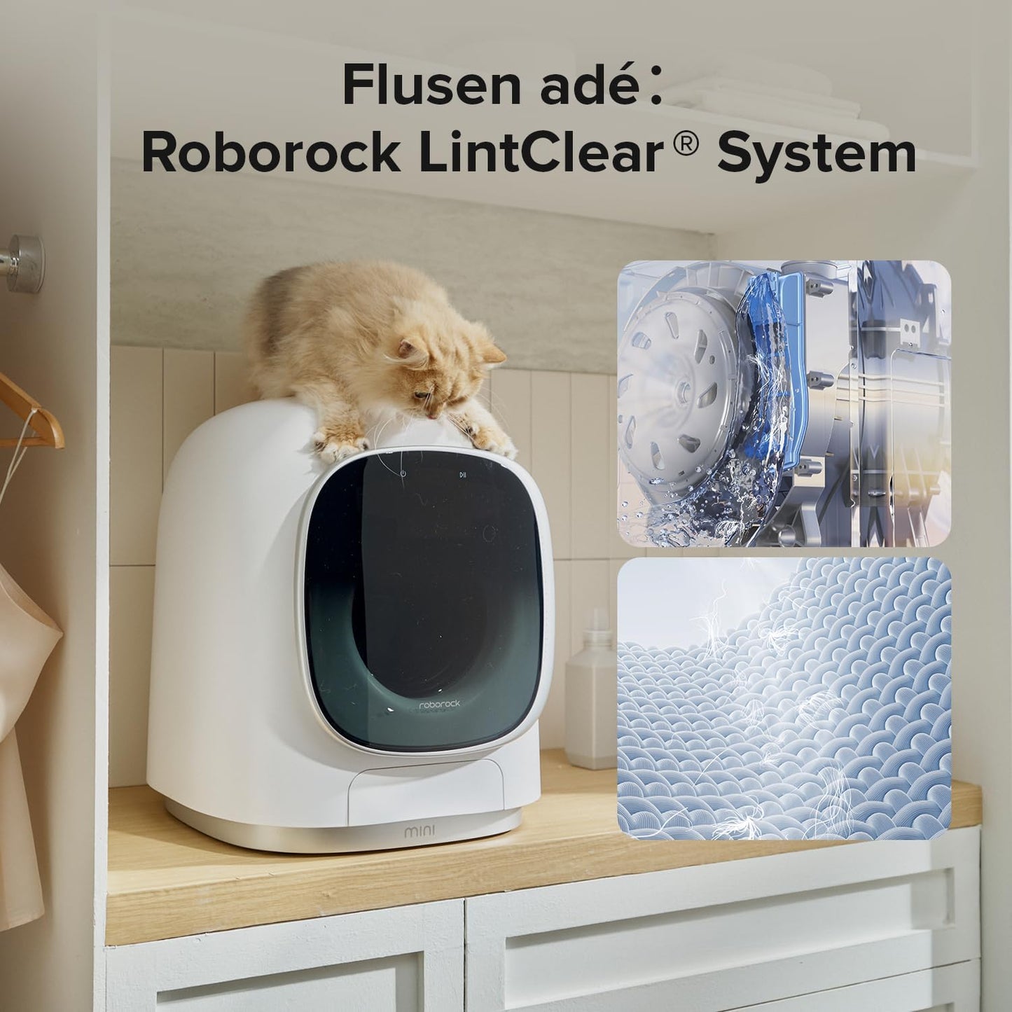 roborock Zeo Mini Waschtrockner / 1 kg Waschen & 0,5 kg Trocknen/Zeo-cycle Niedertemperatur-Trocknung/LintClear Selbstreinigungssystem/Intelligente Dosierung / 20+ Wasch- & Trockenprogramme