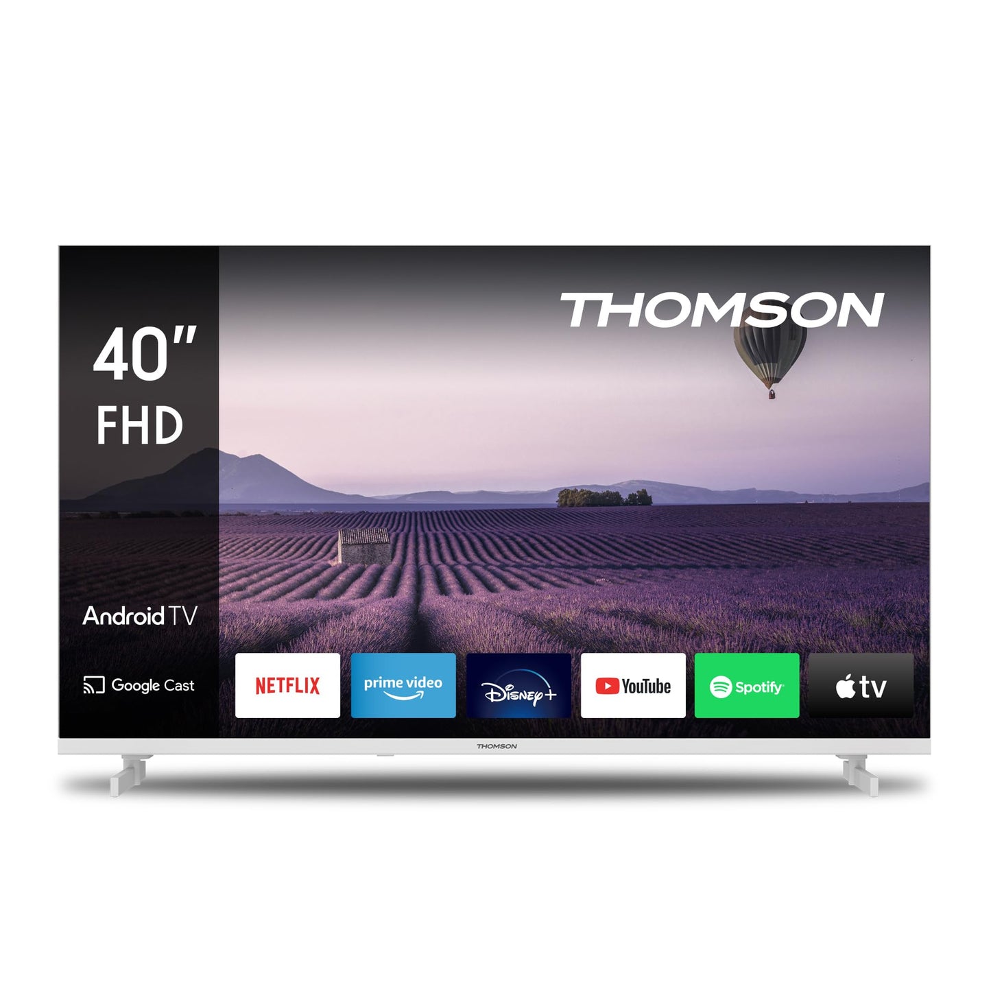 Thomson 43 Zoll (109 cm) 4K Ultra HD Weiß Smart Android TV, Google Assistant, Wi-Fi, Dolby Digital, Bluetooth, Triple-Tuner (Kabel,Satellit,Antenne), HDMI, CI+, A+ Panel – 43UA5S13W