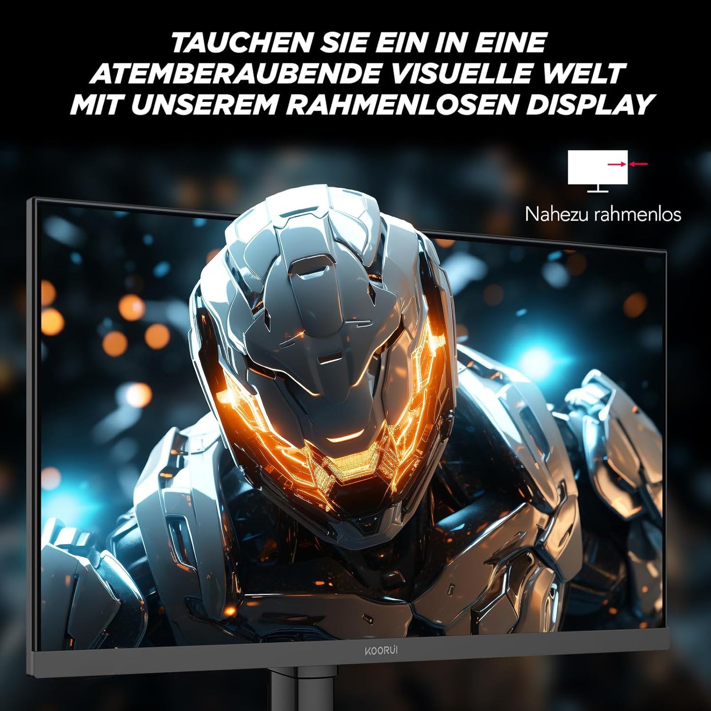 KOORUI Gaming Monitor 24 Inches, 200Hz PC Screen FHD 1920 x 1080 Fast IPS HDR400, Adaptive Sync 1ms, HDMI 2.0 & DP 1.4, VESA 75 x 75 mm-G2411P
