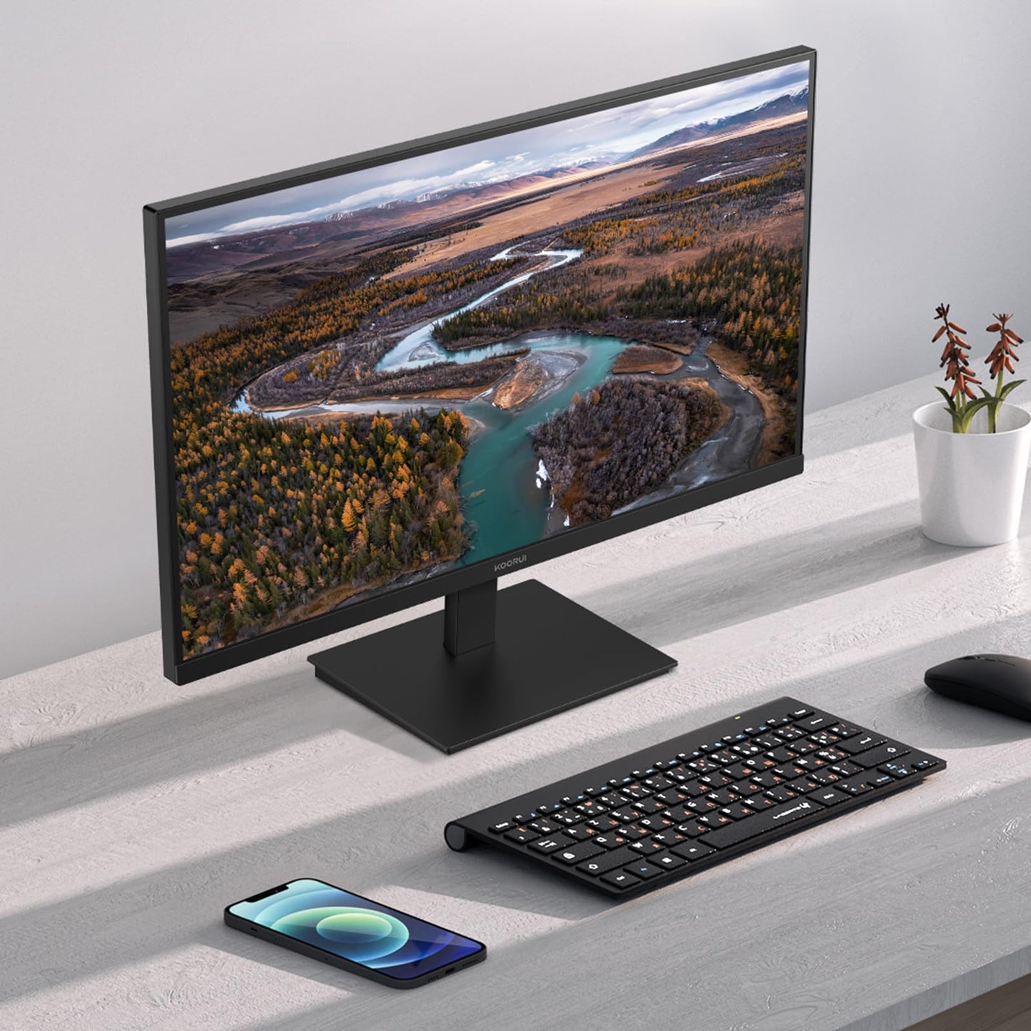 KOORUI E2711F 27 Inch Monitor, FHD 1920 x 1080 100Hz PC Monitor, Adaptive Sync HDMI 1.4, Eye Care Screen, -5° ~ 15° Tilt, VESA 100 x 100 mm