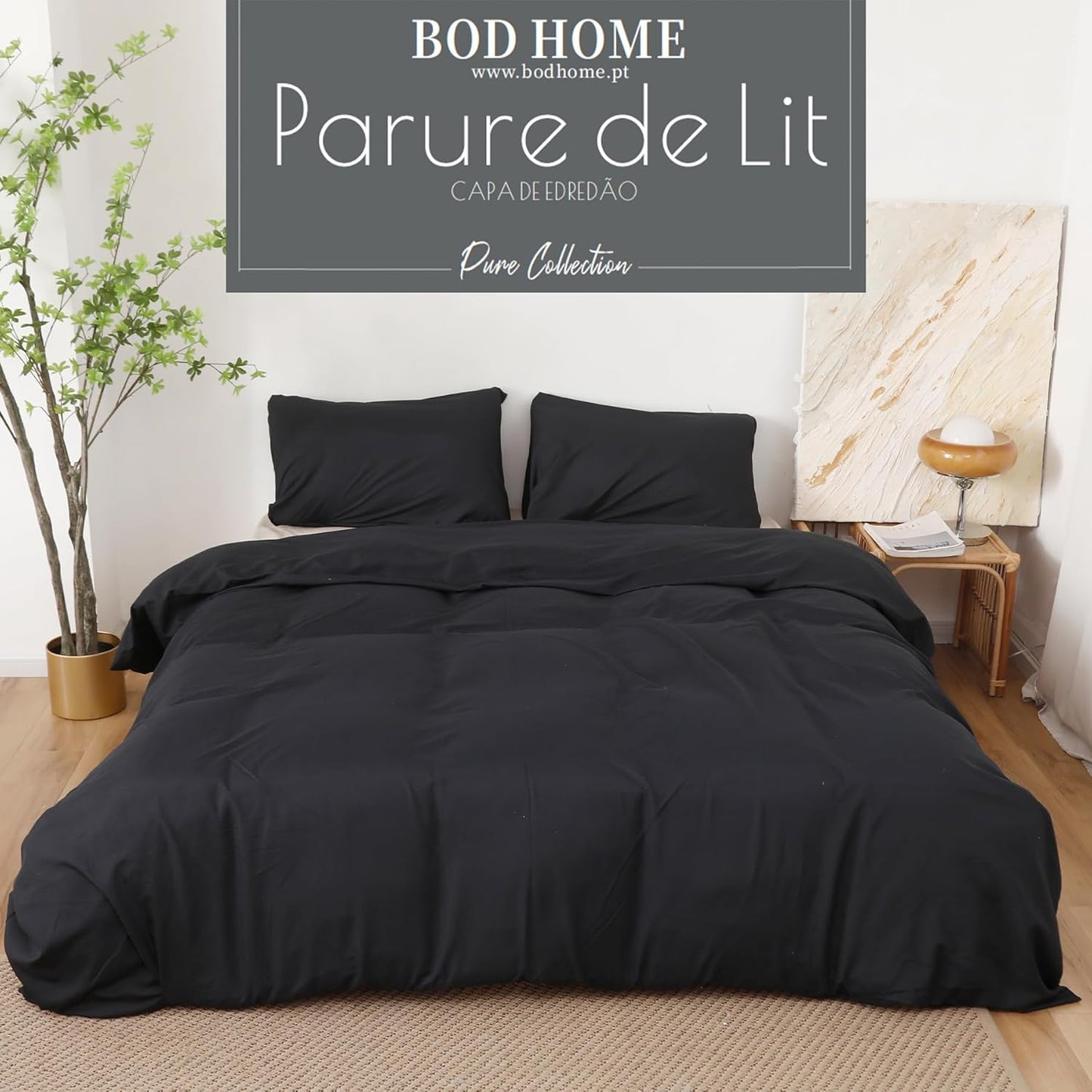 BOD HOME, Duvet & Pillowcase, 100% Polyester, Softness, Bed Linen Set 160 x 220 cm, Pillowcase 50 x 70 cm, Various Designs, Personalise Your Room, Ideal for the Winter Season
