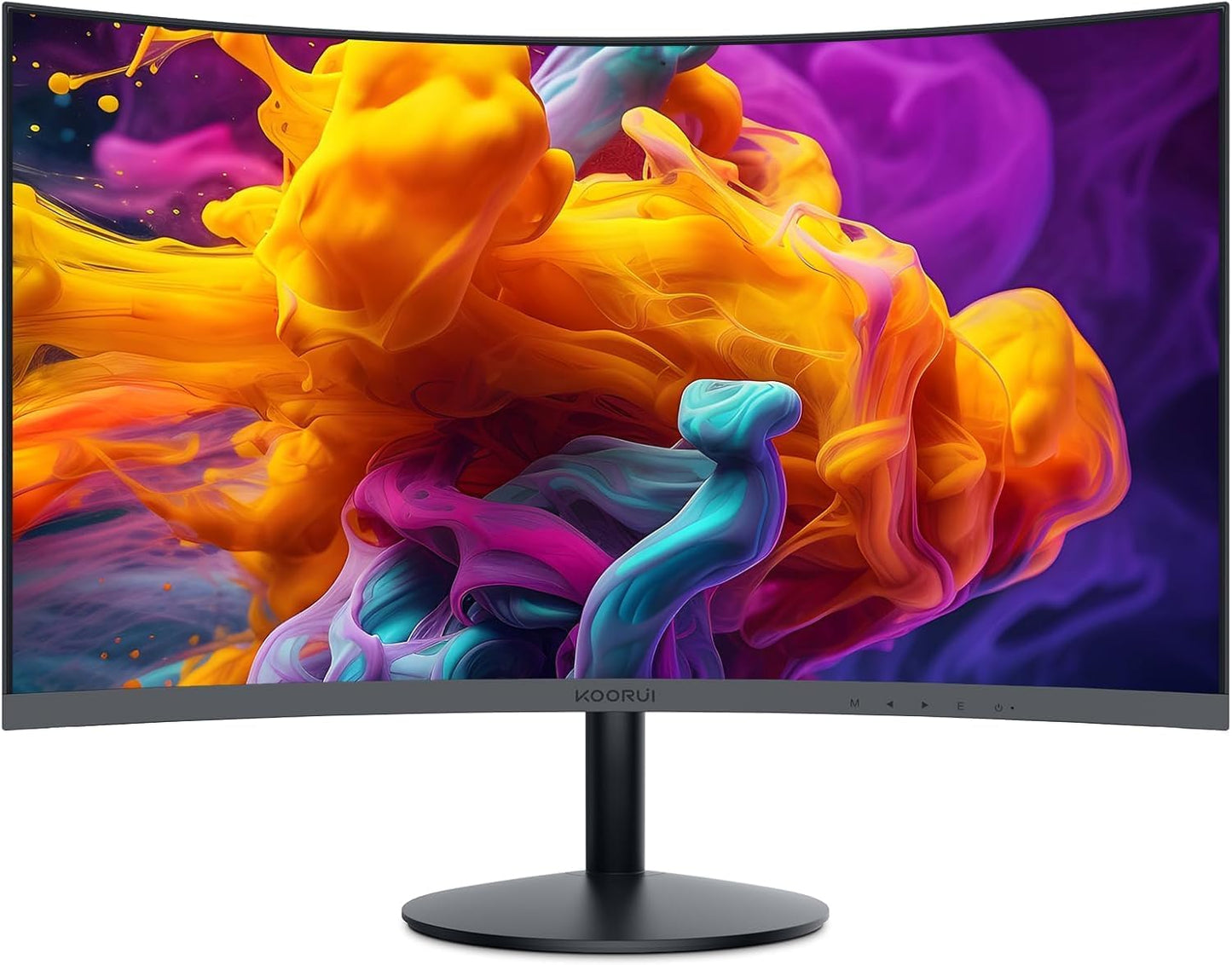 KOORUI Gaming Monitor 27 Zoll, Full HD Rahmenlos Bildschirm 165Hz Adaptive Sync (1ms, VA-Panel, Eye-Care, 1920 x 1080, 2xHDMI 2.0, & DisplayPort 1.4, VESA 75x75mm, DCI-P3 90%)
