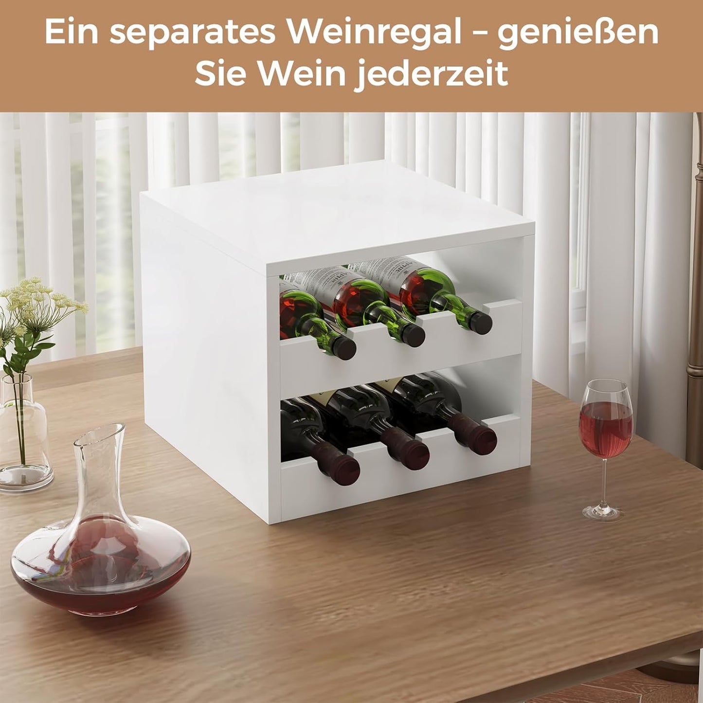 Küchenschrank mit Arbeitsfläche, Buffetschrank mit 3 Schubladen, Sideboard mit Steckdose, Flexibles Weinregal, Seitliches Ablagefach, Verstellbare Ablagen, Küche, Esszimmer, 40X107X80 cm, Weiß