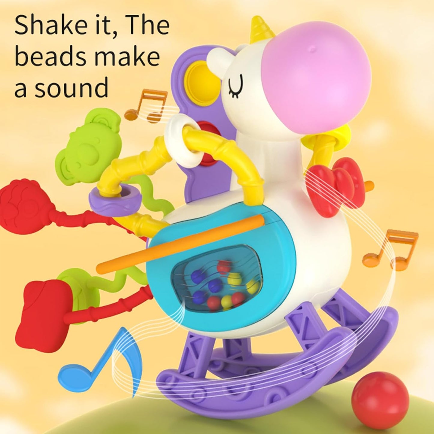 Busy Activity Montessori Toy for Fine Motor Skills from 12 Months Preschool Learning Gift 3D Toy Activity Baby Montessori Toy for Toddlers 1-3 Gift