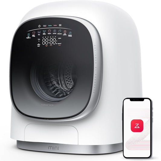 roborock Zeo Mini Waschtrockner / 1 kg Waschen & 0,5 kg Trocknen/Zeo-cycle Niedertemperatur-Trocknung/LintClear Selbstreinigungssystem/Intelligente Dosierung / 20+ Wasch- & Trockenprogramme