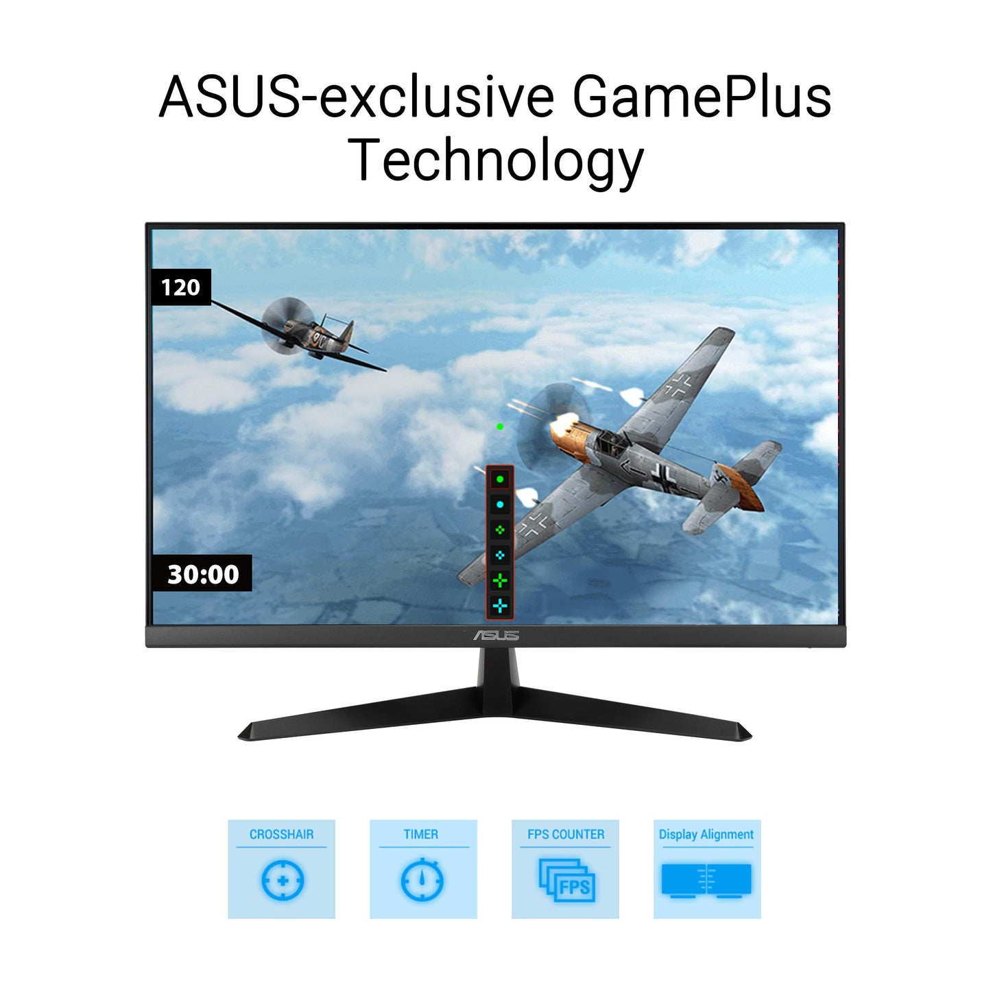 ASUS Eye Care VY279HGR - 27 Inch Full HD Monitor - 120 Hz, 1ms MPRT, AdaptiveSync, GameFast Input - IPS Panel, Vesa 100x100, 16:9, 1920x1080, HDMI, D-Sub