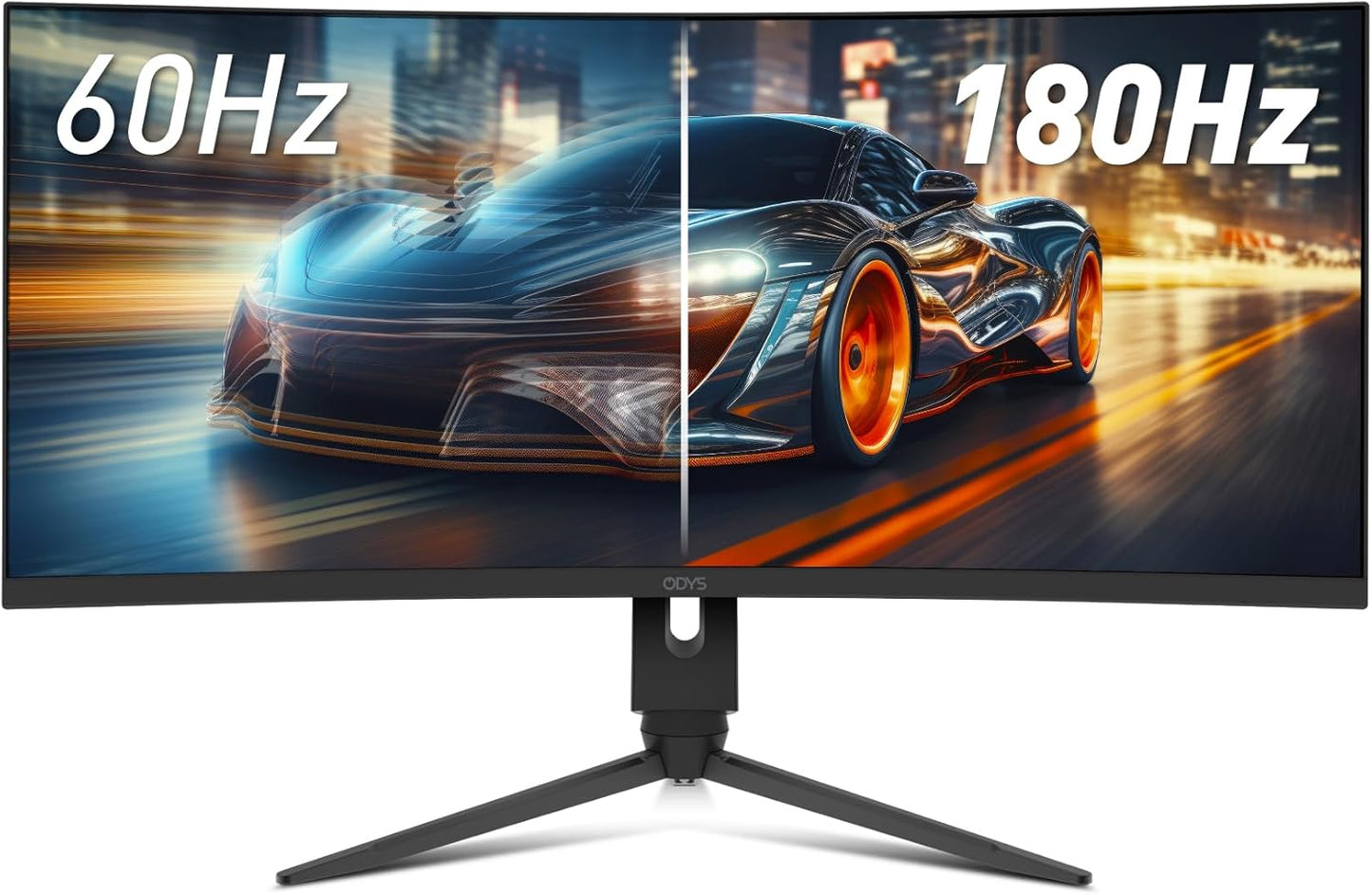 ODYS i27-Q-180-27 Inch Gaming Monitor (69 cm Screen, WQHD, 2,560 x 1,440 Pixels, 180 Hz, 1ms Response Time (MPRT), Fast IPS Panel, 120% sRGB, FreeSync, 2x HDMI, 2x Display Port)