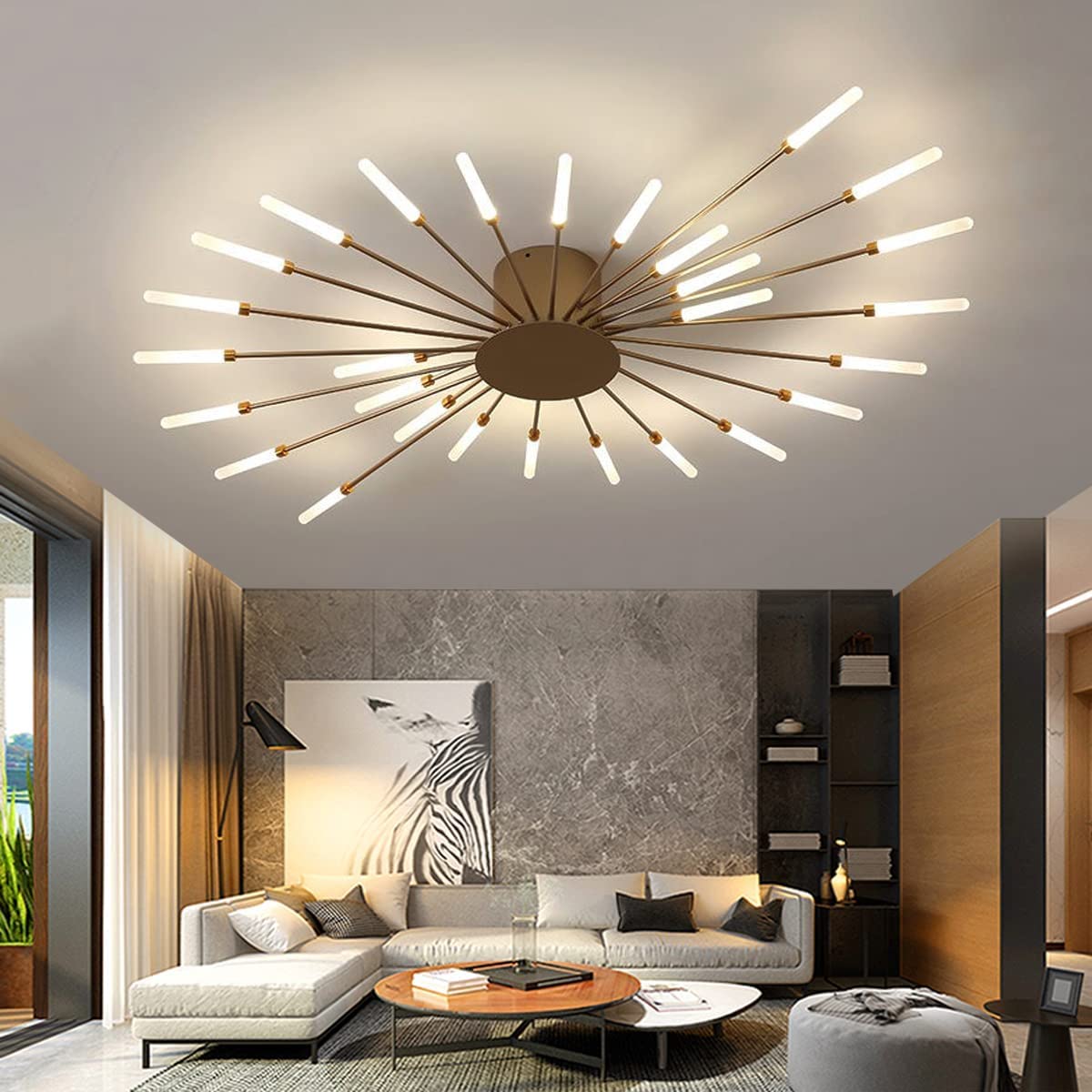 LED Deckenleuchte Modern Feuerwerk Design Deckenlampe Wohnzimmer Ceiling Lamp Schlafzimmer Decken Beleuchtung Flur Wandleuchte Restaurant Kronleuchter Kinderzimmer Nicht Dimmbar Light