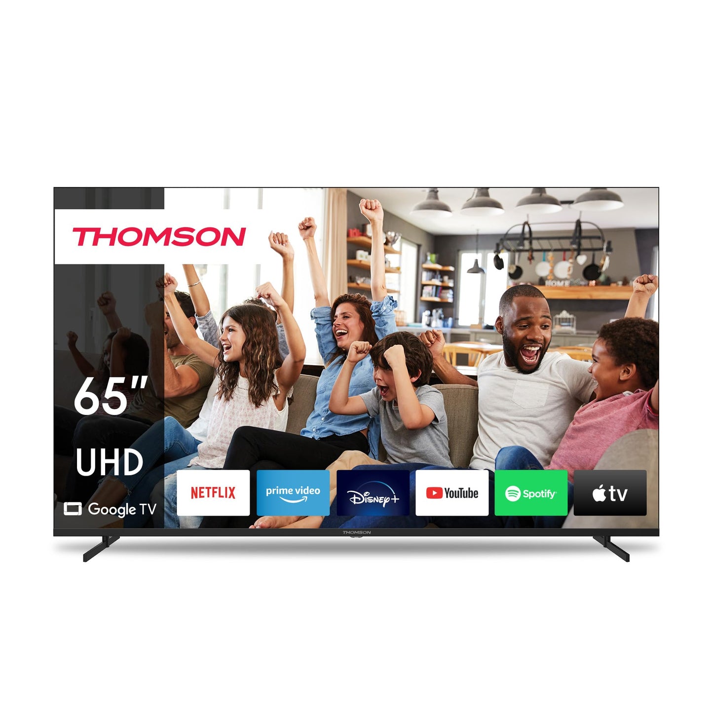 THOMSON 55QG6C14 QLED Plus Google Smart TV, Wi-Fi, Dolby Audio, Built-in Front Speaker, Bluetooth 5.1, Triple Tuner (Cable/Satellite/Antenna), HDMI, CI+, A+ Panel