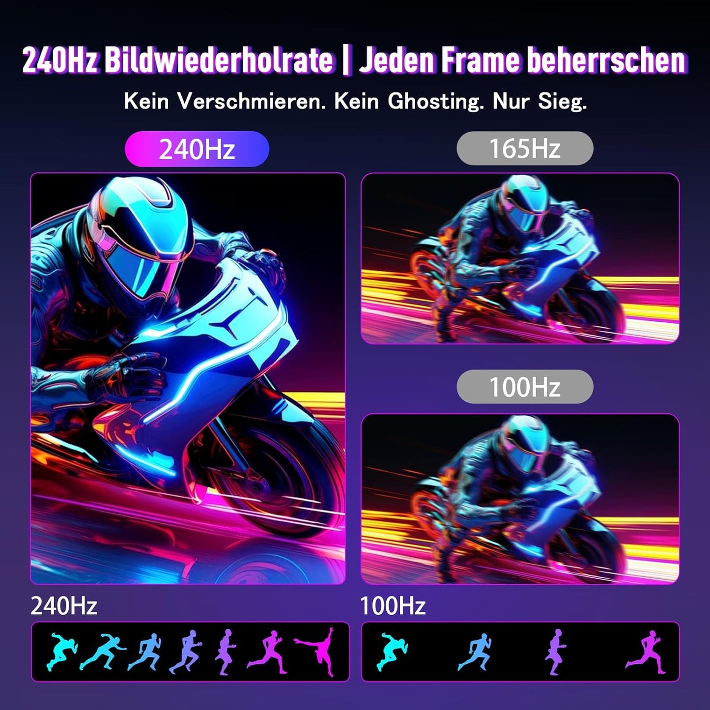 Amzfast 32 Zoll Curved Gaming Monitor (240Hz, 1920x1080, 1ms MPRT, 1500R), Adaptive-Sync, 90% DCI-P3, 120% sRGB, 300cd/m², HDMI 2.0 & DisplayPort 1.4 (AMZG32C3F)