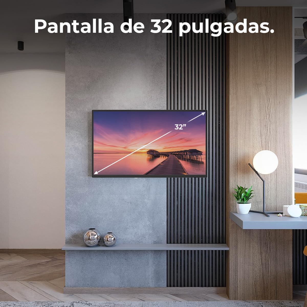 Cecotec TV 32 Inch TV LED 0 Series 0032S. 32 Inch Screen, HD, Optimal Resolution for Pictures and Videos, Dolby System, Flash Memory, HDMI/USB Connectivity, Remote Control