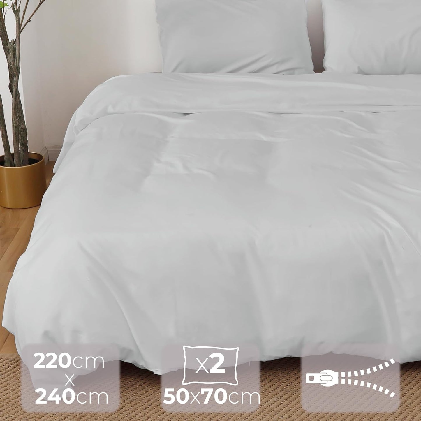 BOD HOME, Duvet & Pillowcase, 100% Polyester, Softness, Bed Linen Set 160 x 220 cm, Pillowcase 50 x 70 cm, Various Designs, Personalise Your Room, Ideal for the Winter Season
