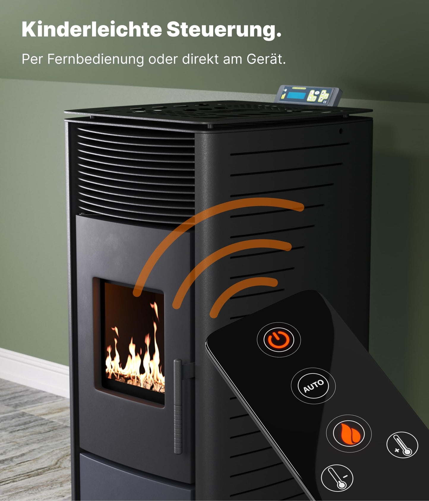 Nemaxx Pellet Stove, Pellet Fireplace