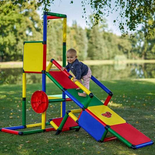Quadro Spielturm Klettergerüst Evolution mit Babyrutsche, Outdoor und Indoor – Kinder Spielturm für den Garten oder Kinderzimmer Classic