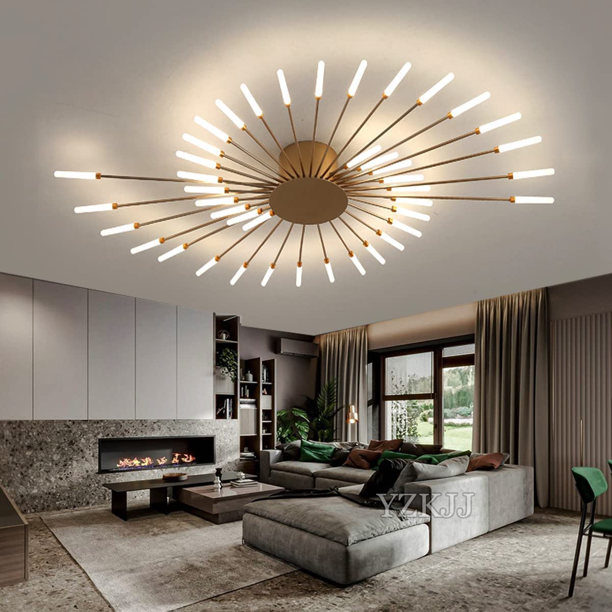 LED Deckenleuchte Modern Feuerwerk Design Deckenlampe Wohnzimmer Ceiling Lamp Schlafzimmer Decken Beleuchtung Flur Wandleuchte Restaurant Kronleuchter Kinderzimmer Nicht Dimmbar Light