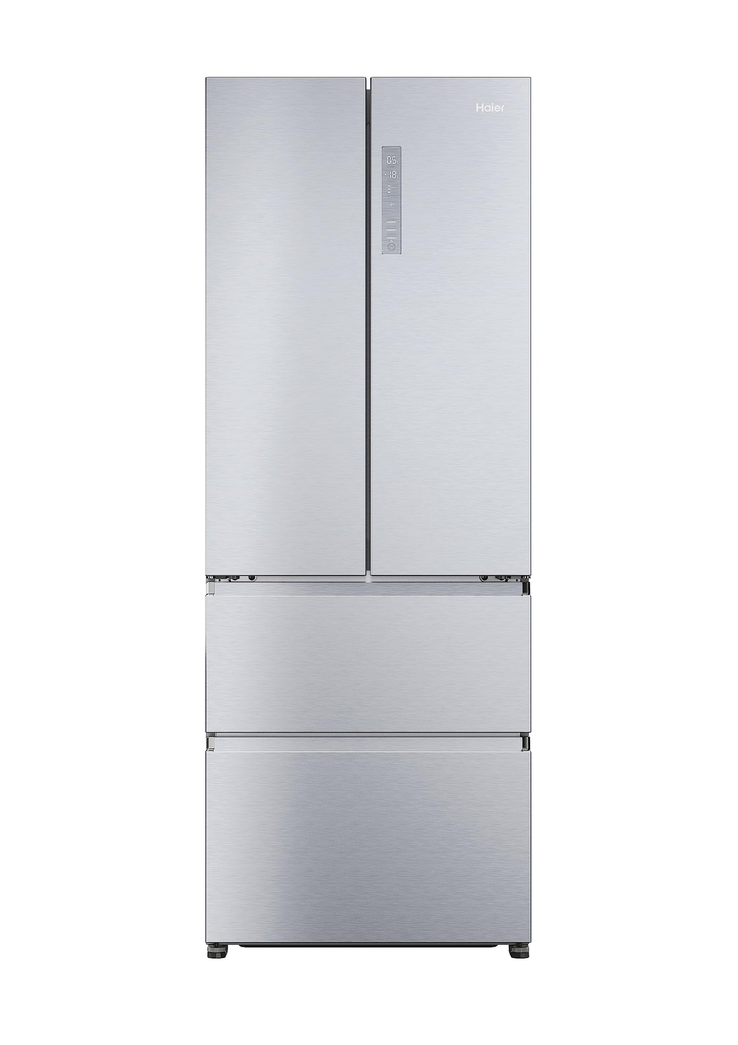 Haier French Door Kühl-Gefrierkombination 70 cm Breite I 402 L French Door Kühlschrank, freistehend I Doppeltür Kühlschrank mit Gefrierfach, No Frost I LED, Touch-Display I FD 70 SERIE 3 HFR3718ENMM