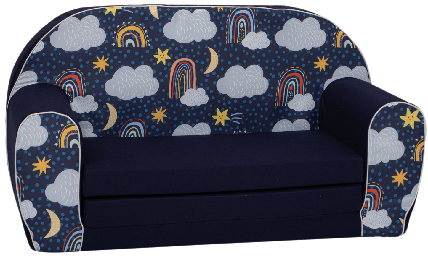 Delsit Kindersofa zum Ausklappen - Kinder Sofa mit Schaumstofffüllung - Sofa Kinder mit Abnehmbarem Bezug - Kindermöbel Kindersofa Mädchen & Jungen- 9 Monate bis 4 Jahre - DT2-22042