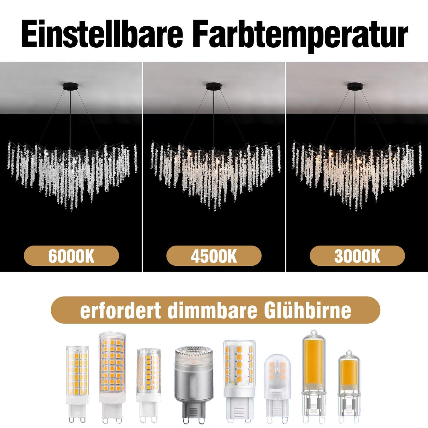 AHXIAOZN Modern Kronleuchter Kristall Leuchte,Luxus Kristall Pendelleuchte,Dimmbar Rund Kristall Hängeleuchte,für Esszimmer, Küche, Wohnzimmer, Schlafzimmer, Flur, Café,Bar(Gold,60cm)