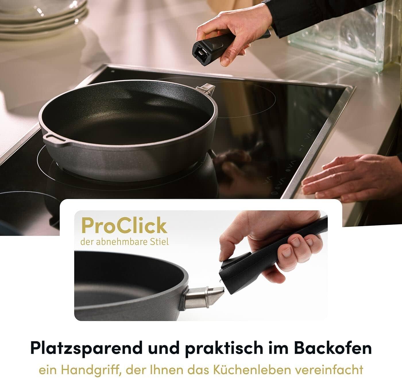 Hoffmann Töpfeset Induktion mit Glasdeckel, 8-teilig I Set alle Herdarten auch Induktion I Kochtöpfe und Stielkasserolle Made in Germany 100% verzugsfrei