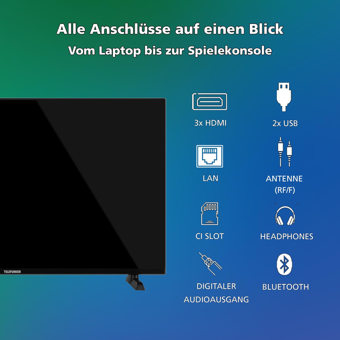 TELEFUNKEN VIDAA D43U790B2CW 4K TV 43 Inch Smart TV UHD, HDR TV with Dolby Vision, Triple Tuner and 6 Months HD+ Including LED TV, Black
