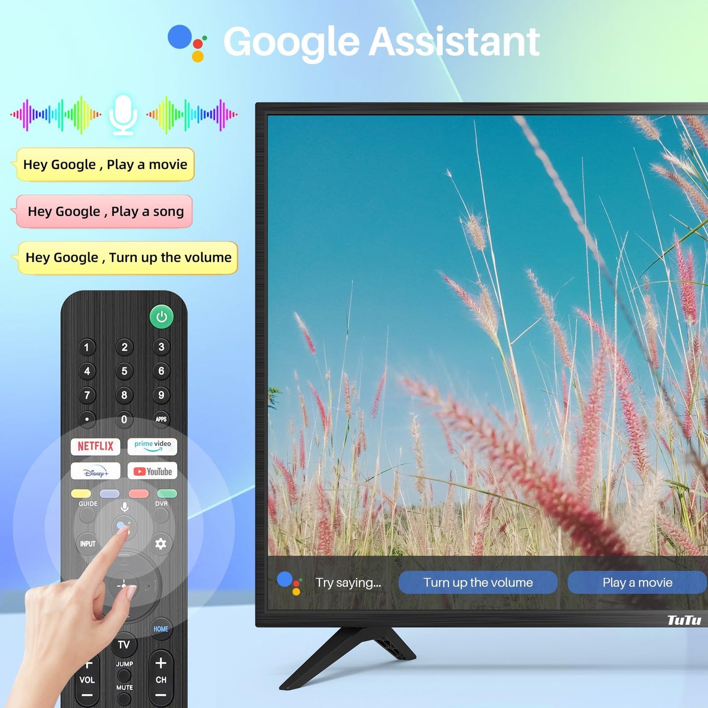 TuTu Smart TV 25 Zoll (64 cm) Full HD VIDAA Fernseher mit WLAN Triple Tuner (DVB-T/T2, DVB-C, DVB-S/S2) APP Store HDMI USB (TUV25FQ1B, 2024)