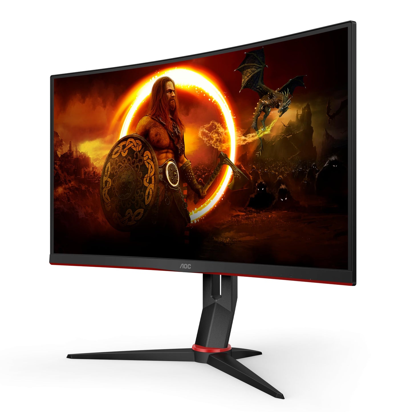 AOC Gaming CU34G2XPD – 34-Zoll-WQHD-Curved-Monitor, 180 Hz, schnelle VA, 1 ms GTG, FreeSync Premium, HDR400, höhenverstellbarer Standfuß (3440 x 1440, HDMI, DisplayPort, USB-Hub)