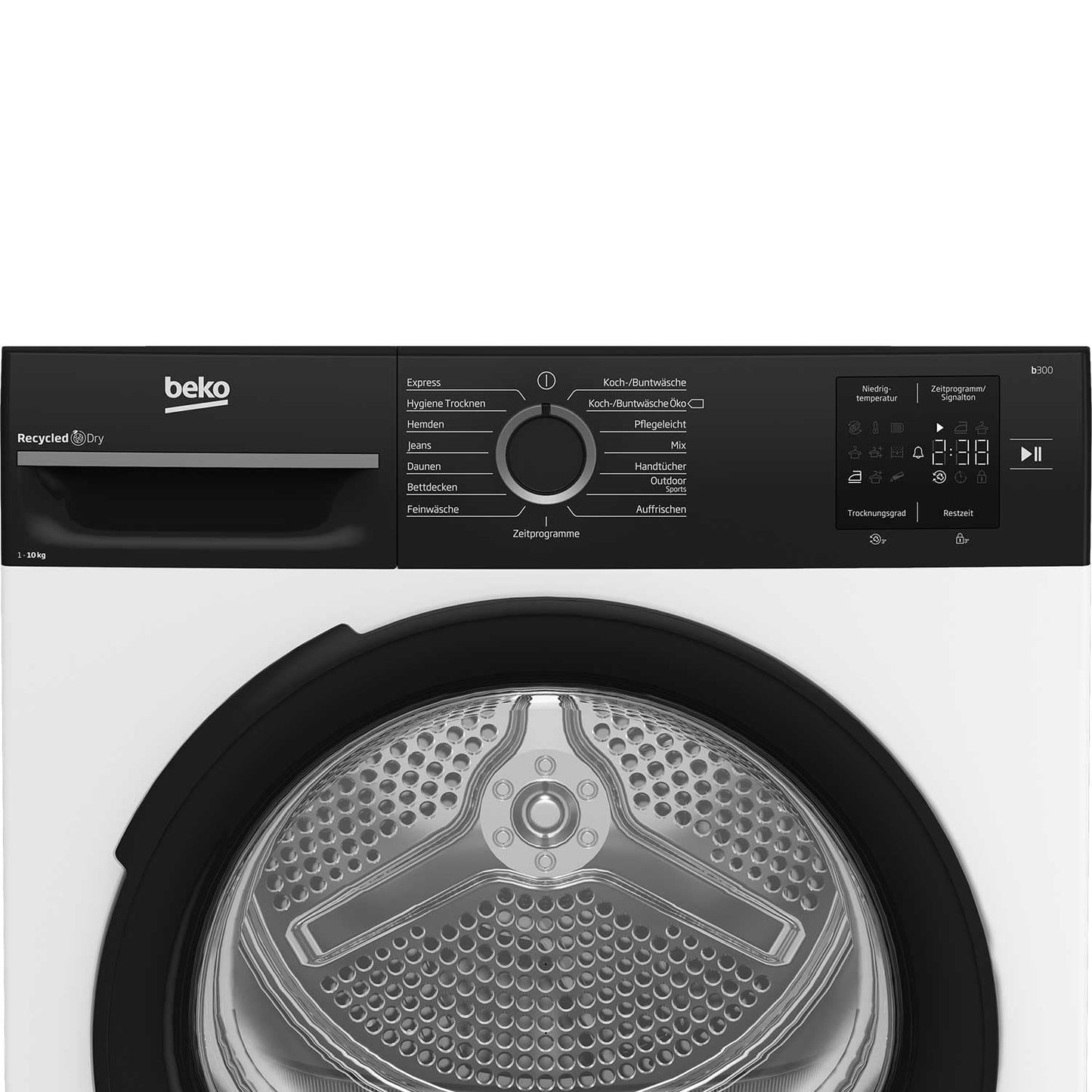 Beko DHC946GX Tumble Dryer with Heat Pump Technology, Stainless Steel Drum, 9 kg, A++, Hygienic Drying & Hygiene Refresh, White