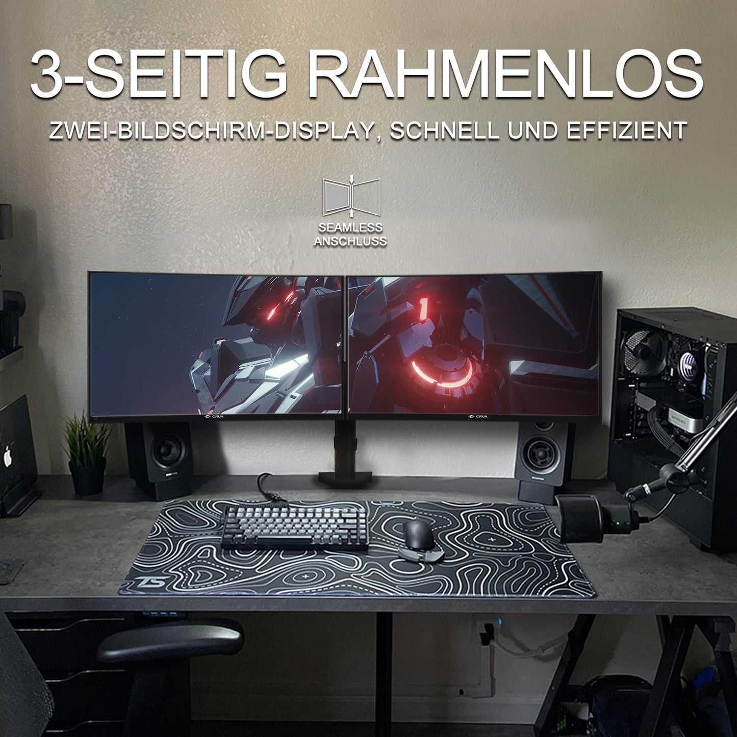 32 Zoll Curved Gaming Monitor, 1K Full HD 1080P (1920x1080), 240Hz, 1ms, 1500R, AdaptiveSync, DCI-P3 90%, SRGB100%, Eye Care