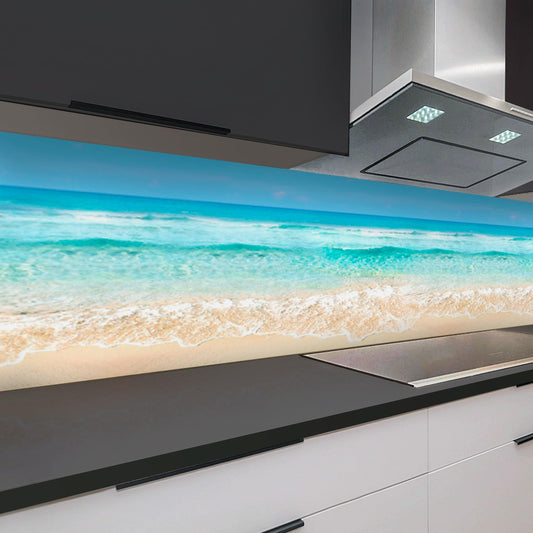 Rodnik Kitchen Splashback, Robust ABS Plastic Monolith Panel in Deluxe Quality, Direct Print, Choice of Motifs (Ice Cubes and Cherries)