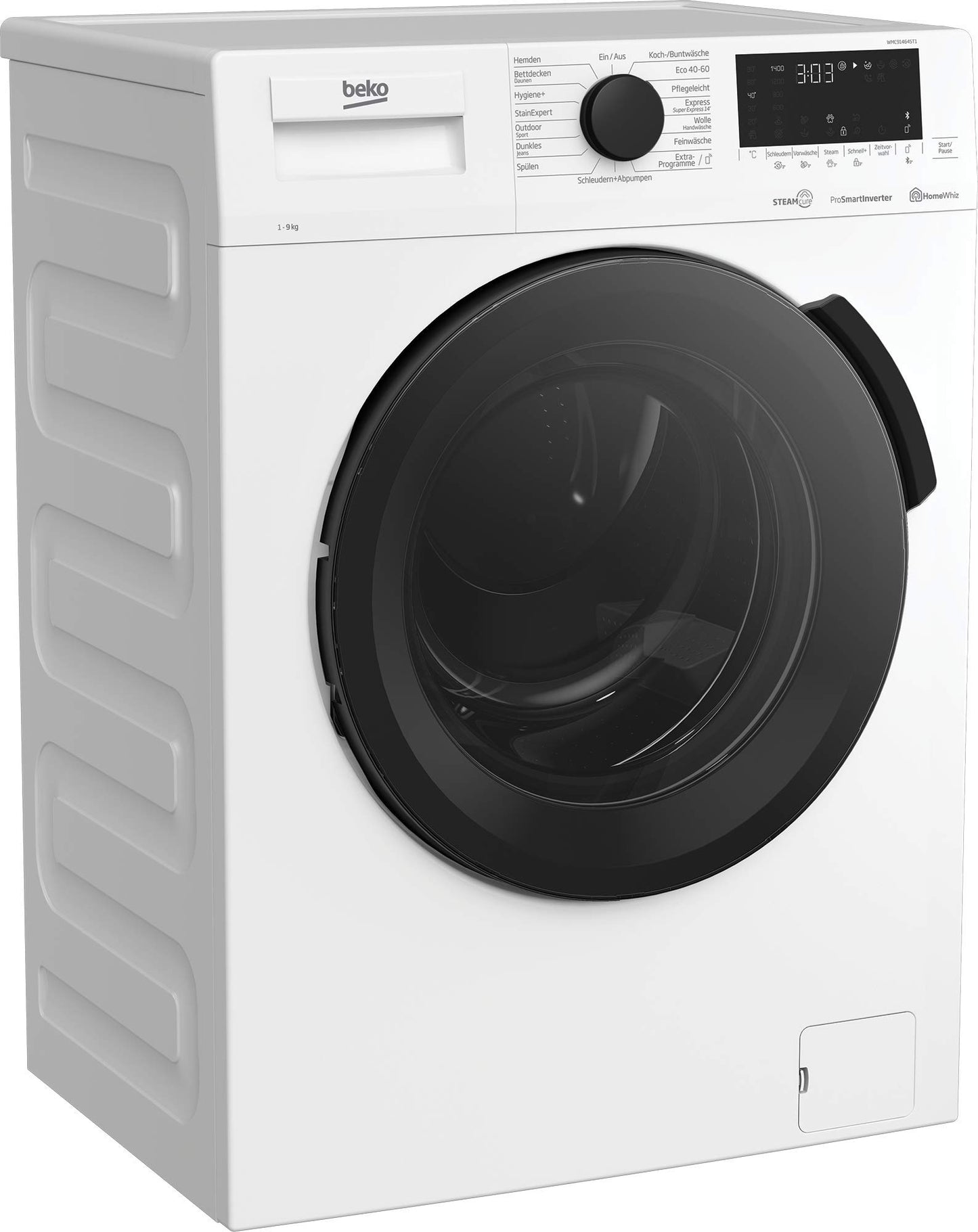 Beko BM3WFU3741R Waschvollautomat, Waschmaschine, 7 kg, EnergySpin, Schleuderwahl 1400 U/min, SteamCure Dampffunktion, allergikergeeignet, AquaWave Schontrommel, Weiß