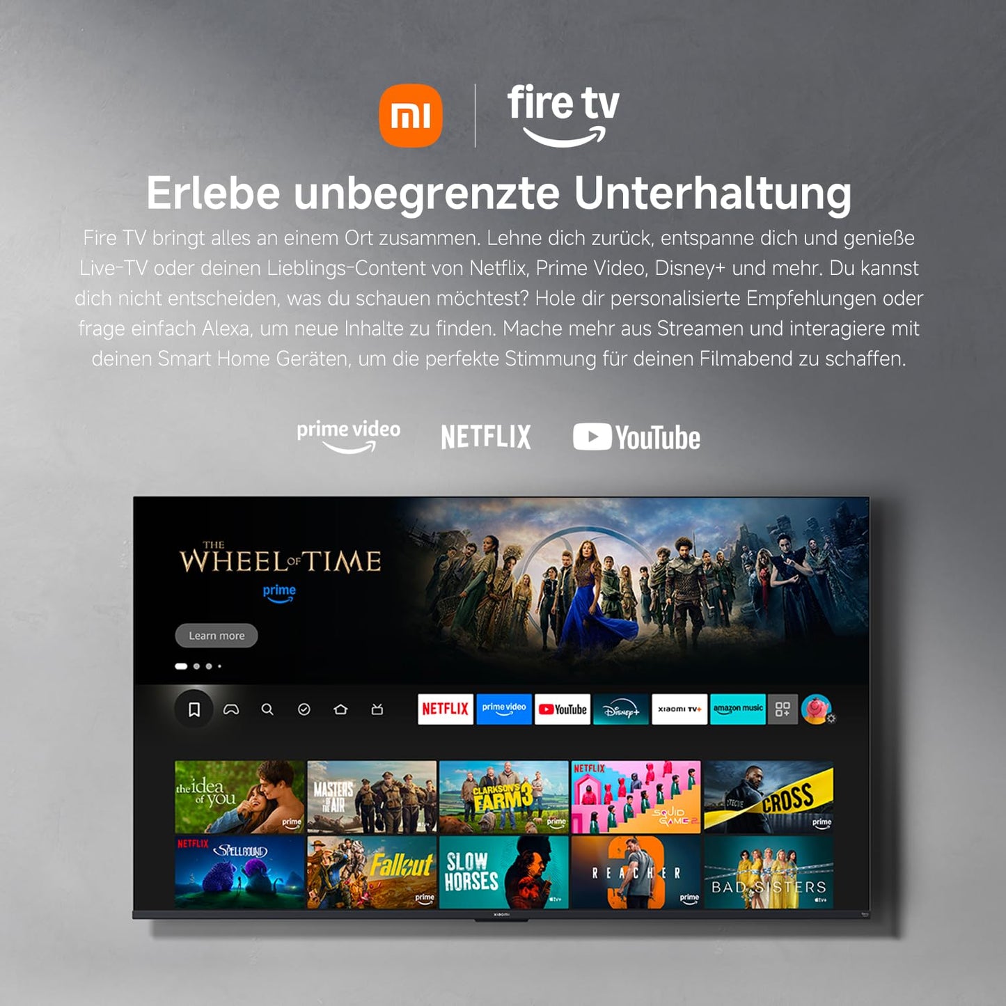 Xiaomi TV F Pro 43 2026 QLED TV 43 Inch (101 cm), 4K Ultra HD, Fire TV, Dolby Audio, DTS:X, HDR10+, 60Hz, Quad A55 Processor, Smart TV, 360° Bluetooth Remote Control