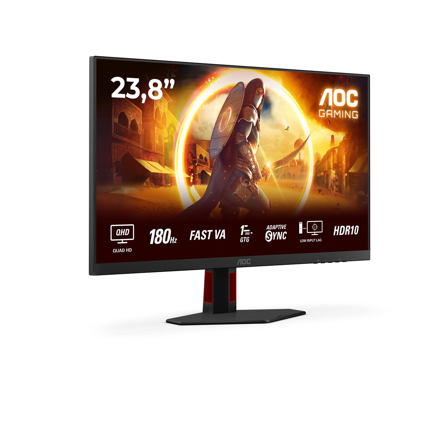 AOC Gaming CU34G2XPD – 34-Zoll-WQHD-Curved-Monitor, 180 Hz, schnelle VA, 1 ms GTG, FreeSync Premium, HDR400, höhenverstellbarer Standfuß (3440 x 1440, HDMI, DisplayPort, USB-Hub)