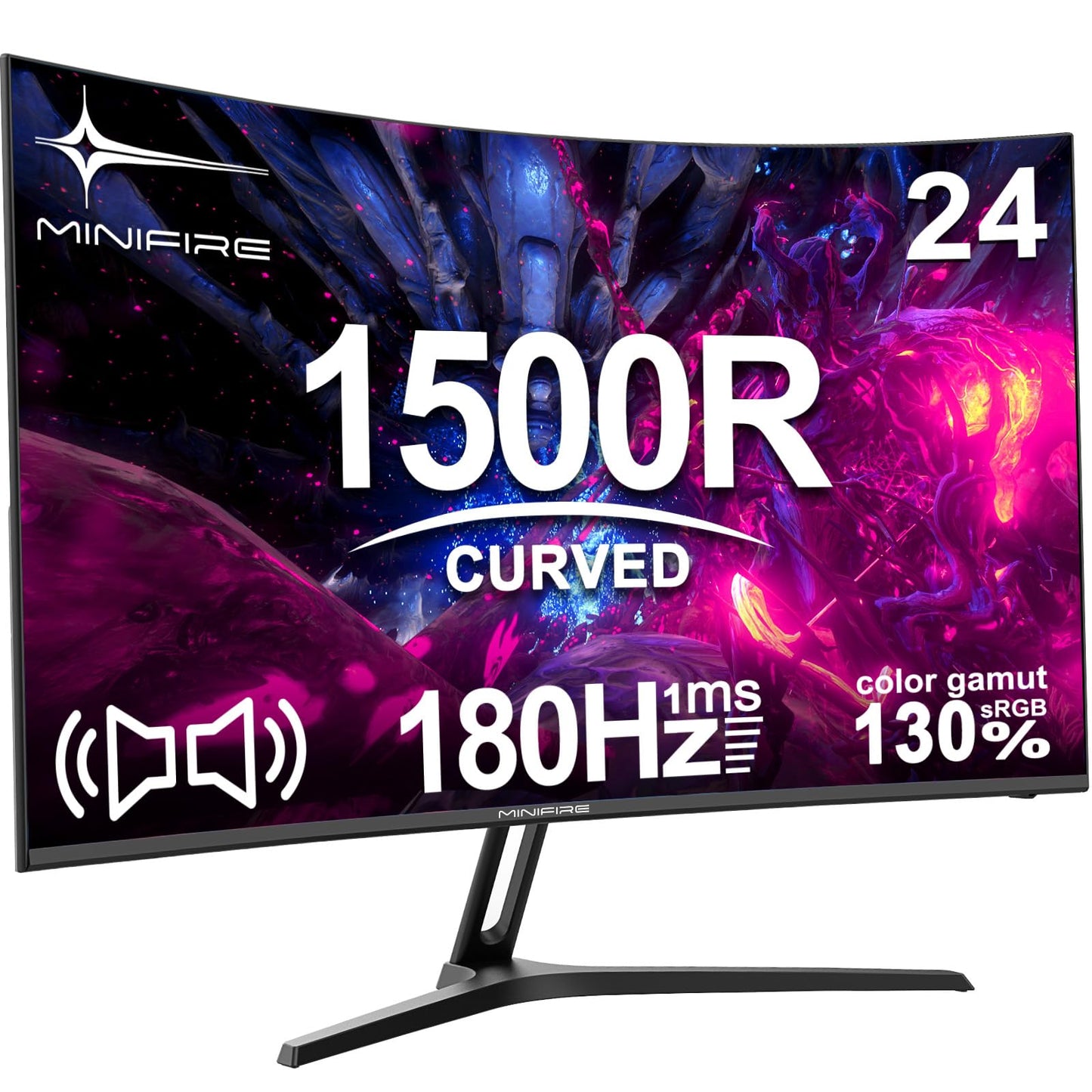 Minifire 27-Inch Monitor, 100 Hz, Anti-Flicker, Full HD, 1080p Monitor PC Screen with HDMI VGA Ports (MF27X3AL HDMI Cable Included)