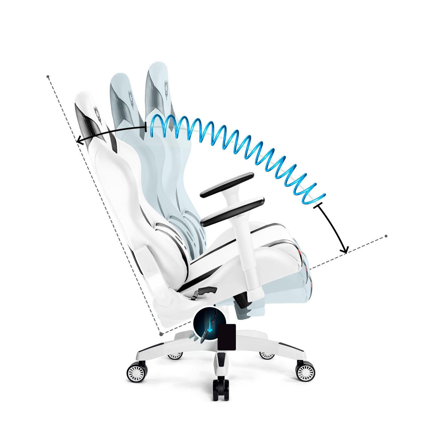 Diablo X-Horn Gaming Office Chair Desk Chair 3D Armrests Ergonomic Design Neck / Lumbar Cushion Imitation Leather Rocker Function