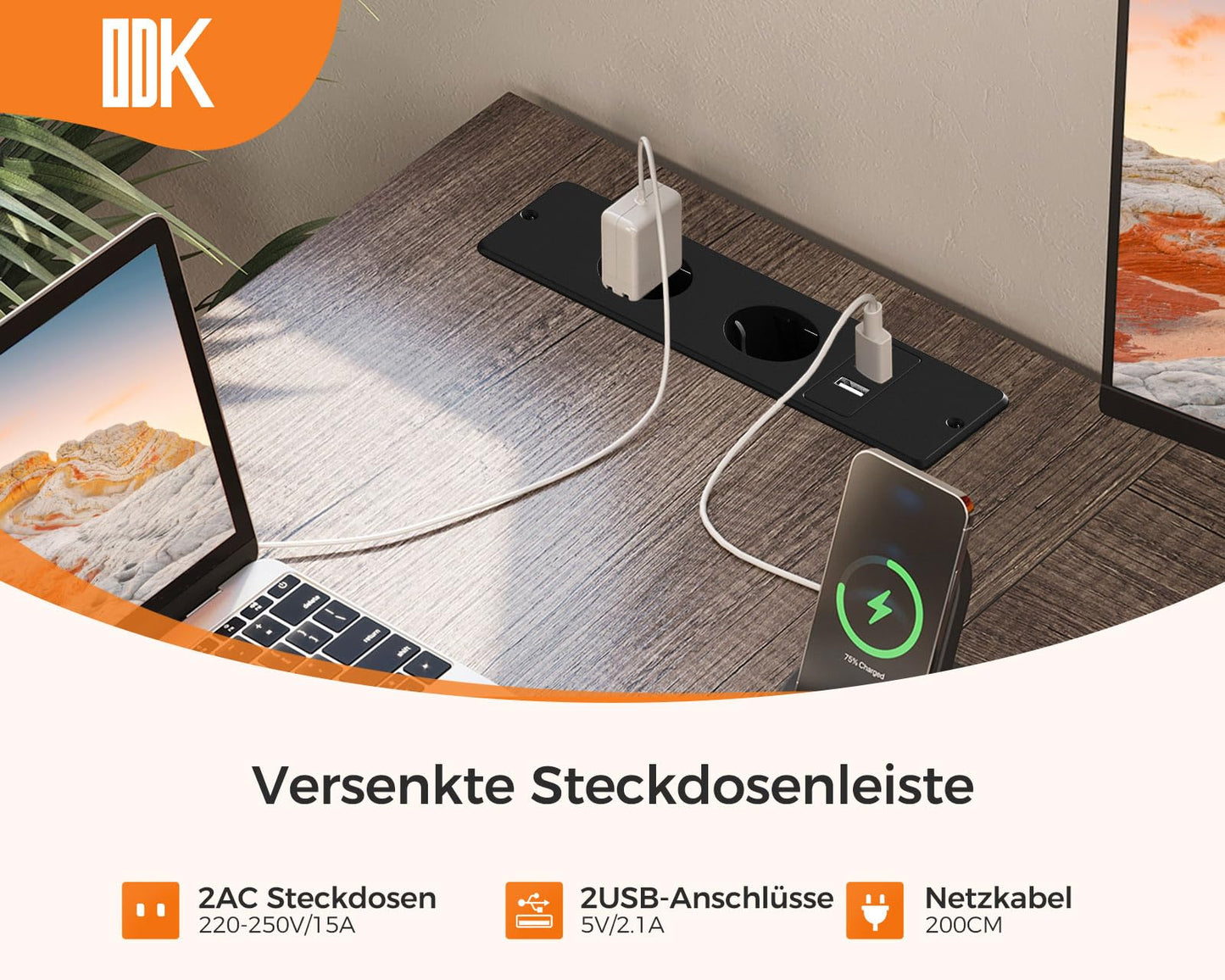 ODK Corner Desk with 4 Drawers, 135 x 100 cm, L Shape Desk with Socket and USB Charging Port, Reversible Desk with Storage Space for Home Office and Gaming, Black